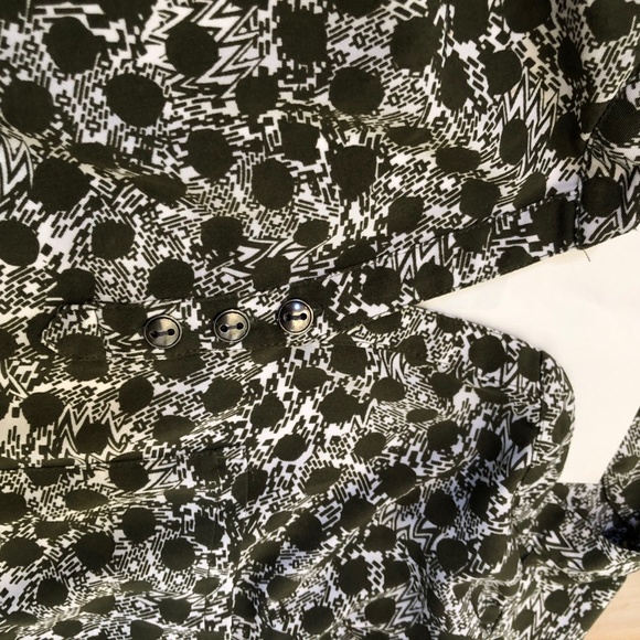 Brown & cream patterned hi-low SS tunic, L, Christopher & Banks - Picture 10 of 12